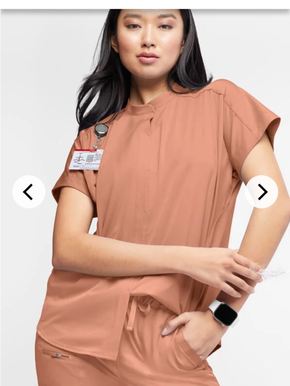 WhisperLite SET Dolman Top Medium and Ruched Jogger Scrubs Medium Petite